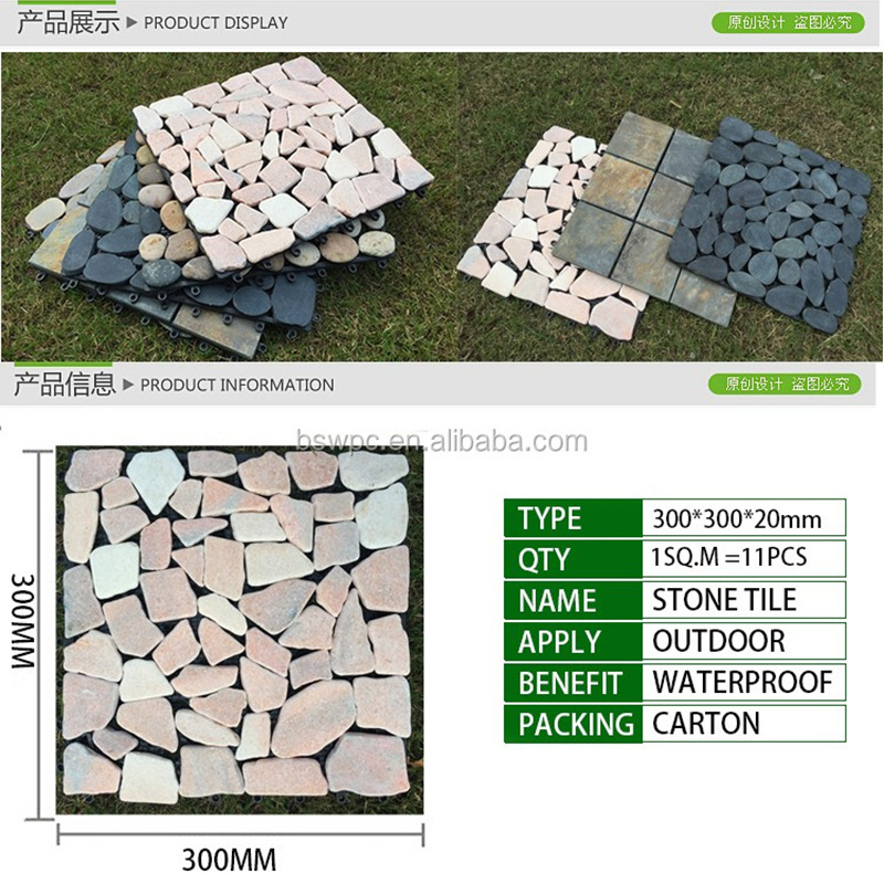 Hiasan Taman Jubin Dek Batu Berjalin DIY yang mudah dipasang