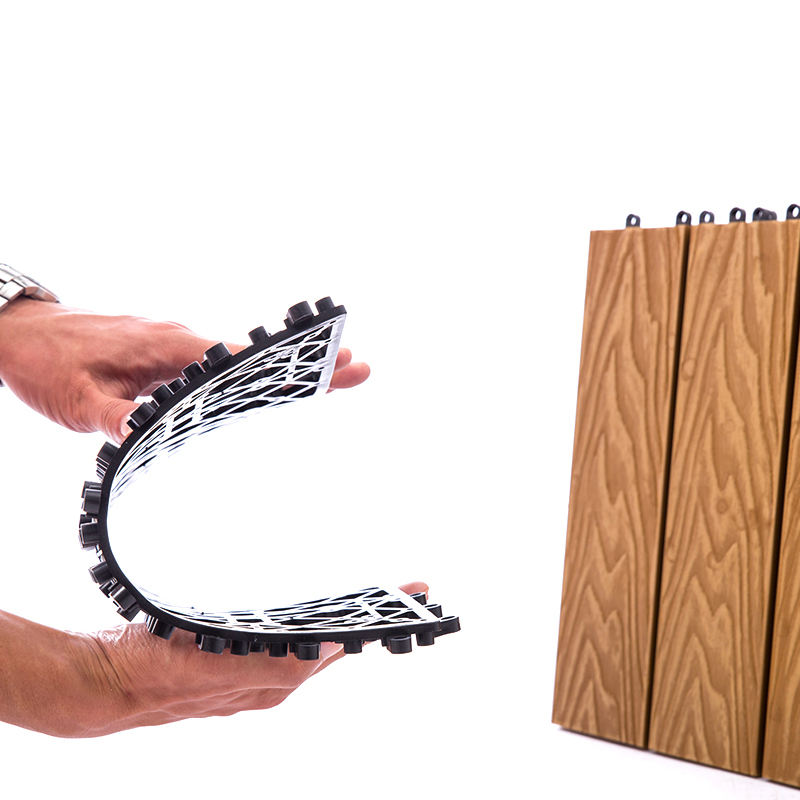 Jubin Decking Lantai Luaran Berjalin WPC DIY pelbagai guna
