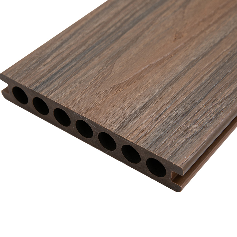 Lantai plastik kayu komposit bijirin kayu timbul 3D adalah kuat dan tahan lama